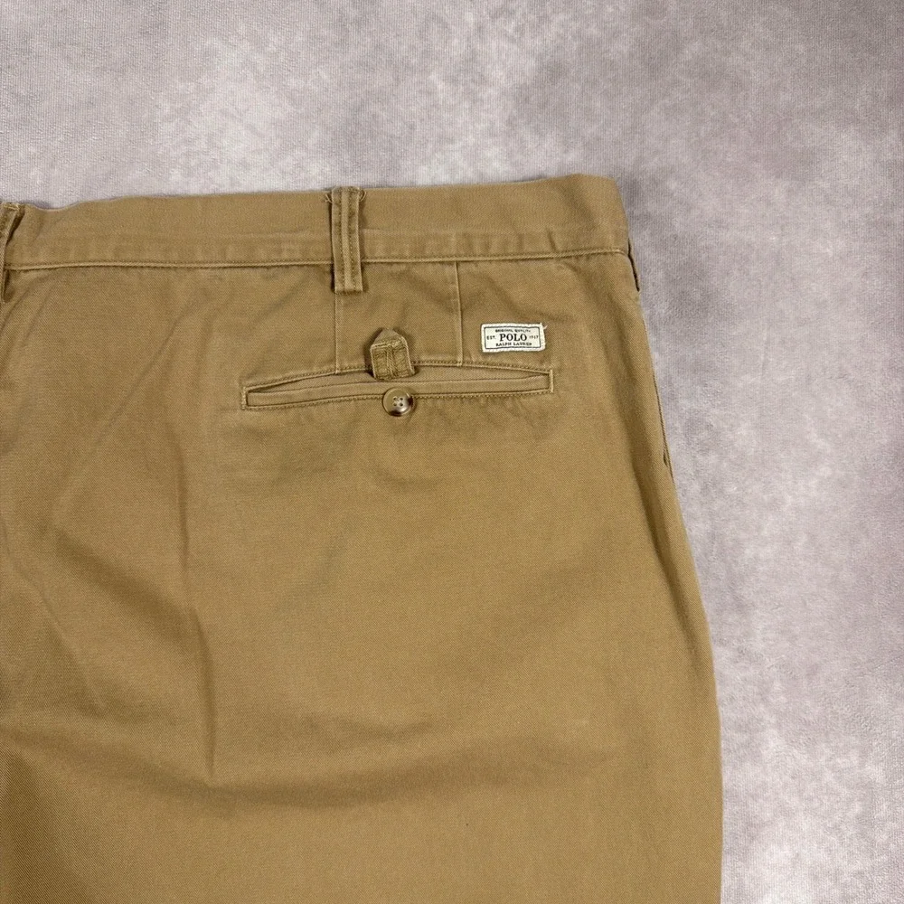 Polo Ralph Lauren Bedford Chino Classic Cotton Twill Pants 50B 30 Khaki Tan Mens